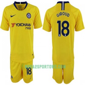 Koszulka Chelsea Olivier Giroud 18 Dziecięcy Wyjazdowe Stroje Piłkarskie 2018-2019 Krótki Rękaw